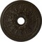 Ekena Millwork Rose and Ribbon Medallion (Canopies up to 4"), 23 5/8"OD x 4"ID x 1 1/2"P, Stone Hearth Crackle CM23ROSHC - alternate 1